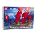 Klocki Konstrukcyjne Statek Piracki Czerwone Żagle 3139 el. LEAN Toys
