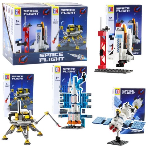Klocki Konstrukcyjne Statki Kosmiczne Kosmos 87-120 el. Mix LEAN Toys