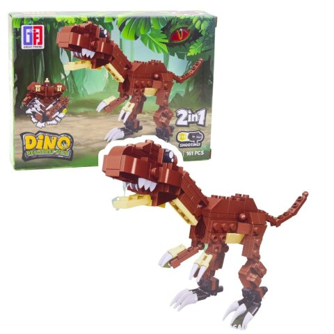 Klocki Konstrukcyjne Zestaw Dinozaur Robot 2w1 145-161 el. Mix LEAN TOYS Klocki Konstrukcyjne Zestaw Dinozaur Robot 2w1 145-161 el. Mix LEAN TOYS