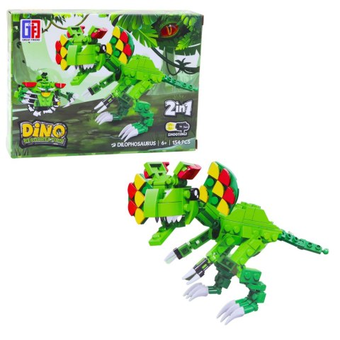 Klocki Konstrukcyjne Zestaw Dinozaur Robot 2w1 145-161 el. Mix LEAN TOYS Klocki Konstrukcyjne Zestaw Dinozaur Robot 2w1 145-161 el. Mix LEAN TOYS