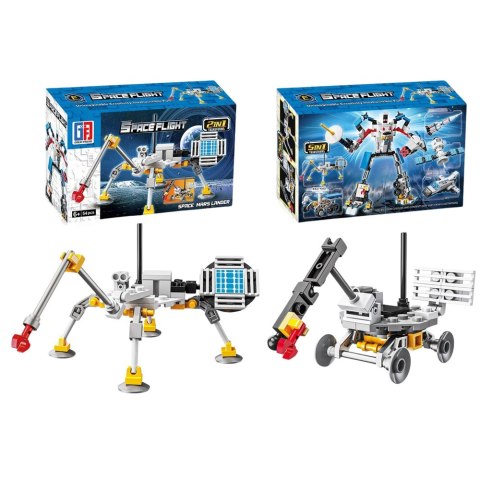 Klocki Konstrukcyjne Zestaw Kosmiczny Rakiety Anteny Roboty 2w1 44-54 el. LEAN Toys Klocki Konstrukcyjne Zestaw Kosmiczny Rakiety Anteny Roboty 2w1 44-54 el. LEAN Toys