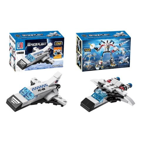 Klocki Konstrukcyjne Zestaw Kosmiczny Rakiety Anteny Roboty 2w1 44-54 el. LEAN Toys Klocki Konstrukcyjne Zestaw Kosmiczny Rakiety Anteny Roboty 2w1 44-54 el. LEAN Toys