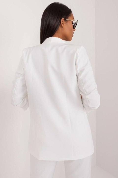 Marynarka Model TW-ZT-BI-24155a.01X White - Och Bella Och Bella Marynarka Model TW-ZT-BI-24155a.01X White - Och Bella Och Bella