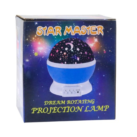 Projektor Gwiazd Obrotowy 360° LED Lampka Nocna Różowy LEAN Toys Projektor Gwiazd Obrotowy 360° LED Lampka Nocna Różowy LEAN Toys