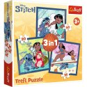 Puzzla 3w1 - Czas ze Stitchem Lilo and Stitch Trefl 34896 Trefl Puzzle