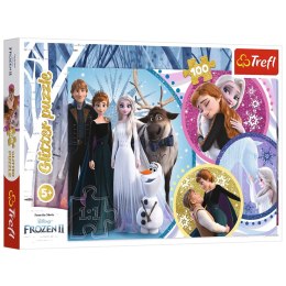 Puzzle - 100 Glitter - W blasku miłości - Disney Frozen 2 Trefl 14817 Trefl Puzzle