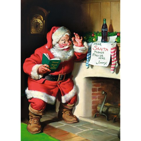 Puzzle - 1000 XMAS - Coca-Cola: Mikołaj przy kominku - Trefl 10922 Trefl Puzzle Puzzle - 1000 XMAS - Coca-Cola: Mikołaj przy kominku - Trefl 10922 Trefl Puzzle