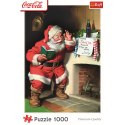Puzzle - 1000 XMAS - Coca-Cola: Mikołaj przy kominku - Trefl 10922 Trefl Puzzle
