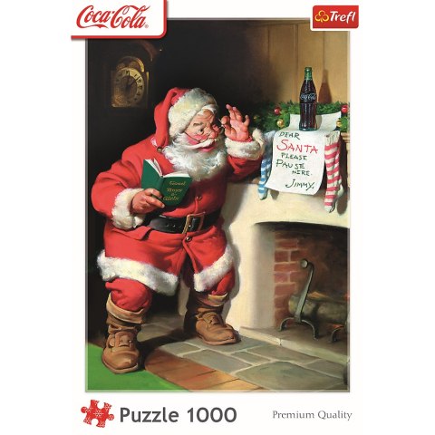 Puzzle - 1000 XMAS - Coca-Cola: Mikołaj przy kominku - Trefl 10922 Trefl Puzzle Puzzle - 1000 XMAS - Coca-Cola: Mikołaj przy kominku - Trefl 10922 Trefl Puzzle