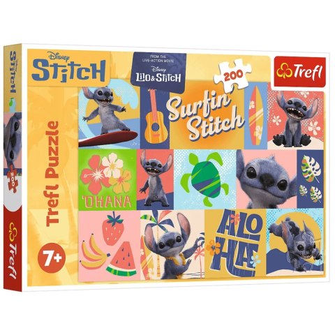 Puzzle - 200 - Hawajskie przygody - Disney Stitch - Trefl 13331 Trefl Puzzle Puzzle - 200 - Hawajskie przygody - Disney Stitch - Trefl 13331 Trefl Puzzle
