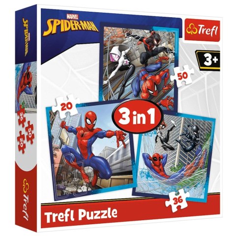 Puzzle - 3w1 (20, 36, 50) - Pajęczy przyjaciele - Disney Marvel Spiderman - Trefl 34874 Trefl Puzzle Puzzle - 3w1 (20, 36, 50) - Pajęczy przyjaciele - Disney Marvel Spiderman - Trefl 34874 Trefl Puzzle