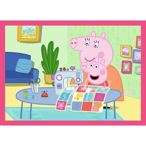 Puzzle - 4w1 (12, 15, 20, 24) - Peppa uwielbia przygody - Świnka Peppa - Trefl 34672 Trefl Puzzle Puzzle - 4w1 (12, 15, 20, 24) - Peppa uwielbia przygody - Świnka Peppa - Trefl 34672 Trefl Puzzle
