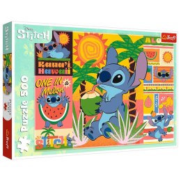 Puzzle - 500 - Wakacje ze Stichem - Disney Lilo&Stitch - Trefl 37483 Trefl Puzzle