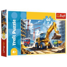 Puzzle - 60 - Traktor koparko-ładowarka - Trefl 17406 Trefl Puzzle