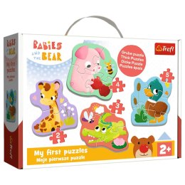 Puzzle - Baby Classic - Bobaskowe zwierzątka - Trefl 36135 Trefl Puzzle