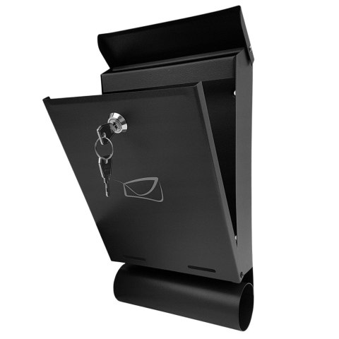Skrzynka Pocztowa Na Listy Gazety Stal Ocynkowana Czarna 32,5x22,5x9,5cm LEAN Skrzynka Pocztowa Na Listy Gazety Stal Ocynkowana Czarna 32,5x22,5x9,5cm LEAN