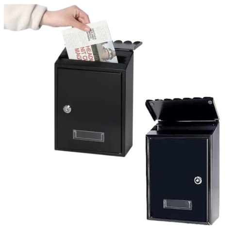 Skrzynka Pocztowa Na Listy Stal Ocynkowana Czarna 26,5x18,5x6,5cm LEAN Skrzynka Pocztowa Na Listy Stal Ocynkowana Czarna 26,5x18,5x6,5cm LEAN