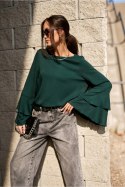 Bluzka Model Camila BUT BLU0218 Bottle Green - Roco Fashion Roco Fashion