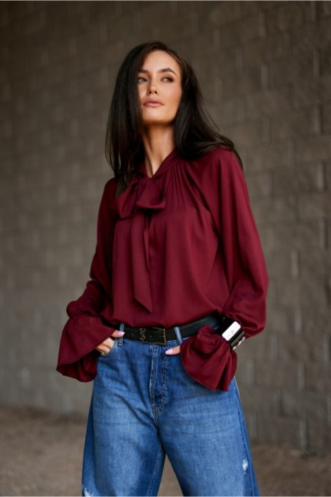 Bluzka Model Isabel BOR BLU0217 Bordo - Roco Fashion Roco Fashion