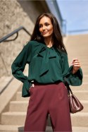 Bluzka Model Isabel BUT BLU0217 Bottle Green - Roco Fashion Roco Fashion