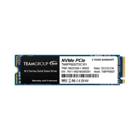 Dysk SSD Team Group MP33 2TB M.2 2280 PCIe NVMe (1800/1500) Team Group Dysk SSD Team Group MP33 2TB M.2 2280 PCIe NVMe (1800/1500) Team Group