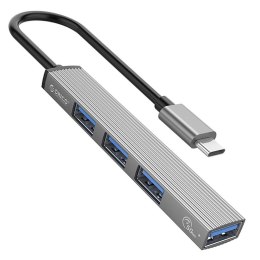 HUB USB-C Orico AH-13-GY-EP-HW USB-A 5Gbps, 3xUSB-A 2.0, alu ORICO