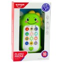 Interaktywny Telefon Edukacyjny Dla Malucha Dźwięki Melodie Dinozaur Zielony LEAN Toys