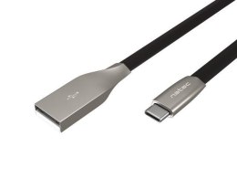 Kabel USB 2.0 Type-C(M) - AM 1m czarny metal Natec prati Natec