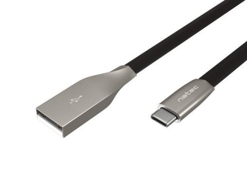 Kabel USB 2.0 Type-C(M) - AM 1m czarny metal Natec prati Natec