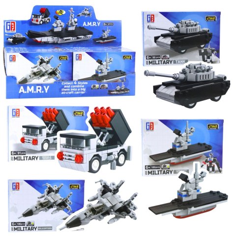 Klocki Konstrukcyjne 2w1 Pojazdy Wojskowe Środki Transportu Robot LEAN TOYS