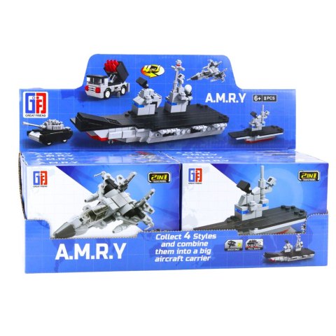 Klocki Konstrukcyjne 2w1 Pojazdy Wojskowe Środki Transportu Robot LEAN TOYS Klocki Konstrukcyjne 2w1 Pojazdy Wojskowe Środki Transportu Robot LEAN TOYS