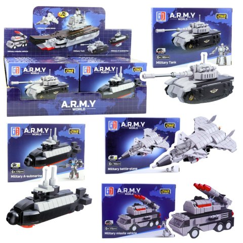 Klocki Konstrukcyjne Armia Wojsko Militarne Środki Transportu Robot 2w1 LEAN TOYS Klocki Konstrukcyjne Armia Wojsko Militarne Środki Transportu Robot 2w1 LEAN TOYS
