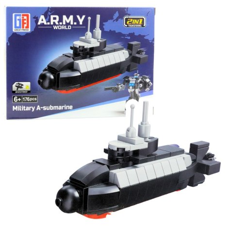 Klocki Konstrukcyjne Armia Wojsko Militarne Środki Transportu Robot 2w1 LEAN TOYS Klocki Konstrukcyjne Armia Wojsko Militarne Środki Transportu Robot 2w1 LEAN TOYS