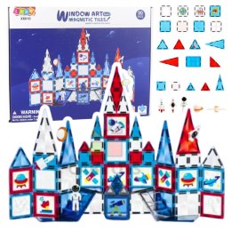 Klocki Konstrukcyjne Magnetyczne Okienka Kosmiczne 90 el. LEAN Toys