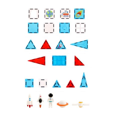 Klocki Konstrukcyjne Magnetyczne Okienka Kosmiczne 90 el. LEAN Toys Klocki Konstrukcyjne Magnetyczne Okienka Kosmiczne 90 el. LEAN Toys