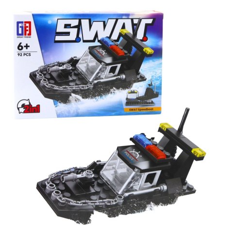 Klocki Konstrukcyjne Pojazdy Środki Transportu SWAT 2w1 92-117 el. LEAN TOYS Klocki Konstrukcyjne Pojazdy Środki Transportu SWAT 2w1 92-117 el. LEAN TOYS