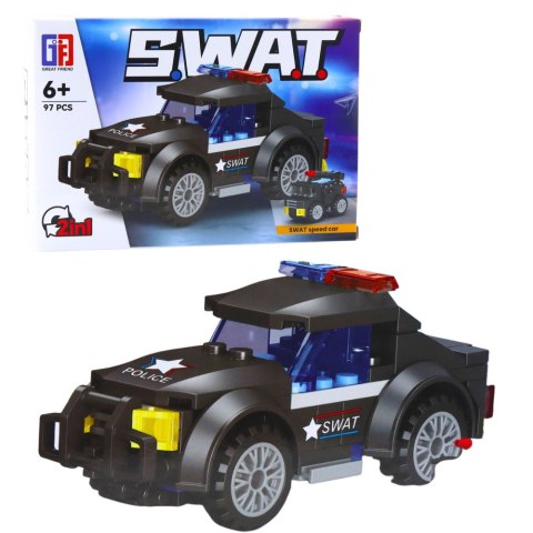 Klocki Konstrukcyjne Pojazdy Środki Transportu SWAT 2w1 92-117 el. LEAN TOYS Klocki Konstrukcyjne Pojazdy Środki Transportu SWAT 2w1 92-117 el. LEAN TOYS