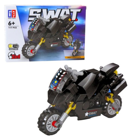 Klocki Konstrukcyjne Pojazdy Środki Transportu SWAT 2w1 92-117 el. LEAN TOYS Klocki Konstrukcyjne Pojazdy Środki Transportu SWAT 2w1 92-117 el. LEAN TOYS