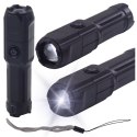 Latarka LED Regulacja Zoom 3 Tryby Świecenia Ładowanie USB Czarna LEAN
