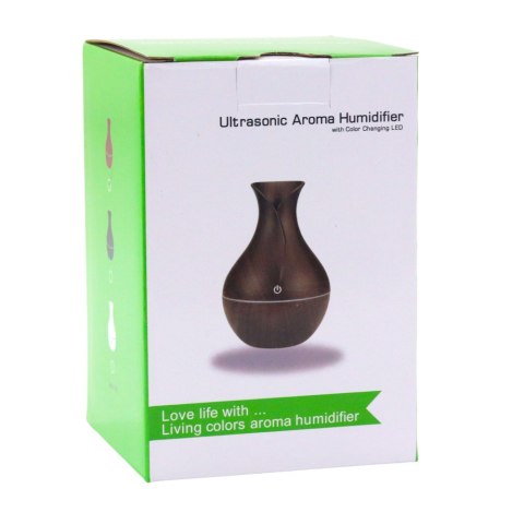 Nawilżacz Powietrza Dyfuzor Aromaterapia Imitacja Drewna 130ml LEAN Nawilżacz Powietrza Dyfuzor Aromaterapia Imitacja Drewna 130ml LEAN
