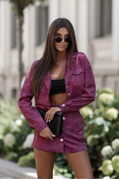 Spódnica Komplet Model Bliss 356750093 Panterka Bordo - LaBalancia LaBalancia Spódnica Komplet Model Bliss 356750093 Panterka Bordo - LaBalancia LaBalancia