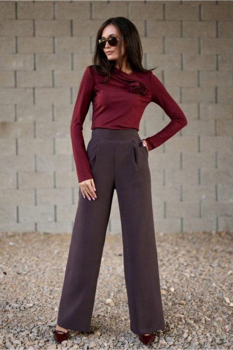 Spodnie Damskie Model Viana CBR SPD0047 Dark Brown - Roco Fashion Roco Fashion