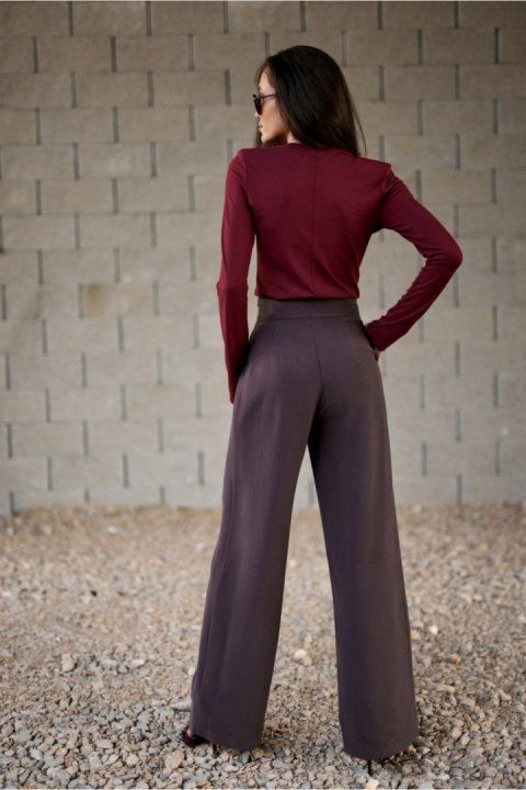 Spodnie Damskie Model Viana CBR SPD0047 Dark Brown - Roco Fashion Roco Fashion Spodnie Damskie Model Viana CBR SPD0047 Dark Brown - Roco Fashion Roco Fashion