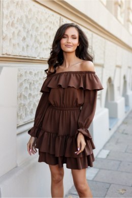 Sukienka Model Morella CBR SUK0491 Dark Brown - Roco Fashion Roco Fashion