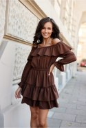 Sukienka Model Morella CBR SUK0491 Dark Brown - Roco Fashion Roco Fashion
