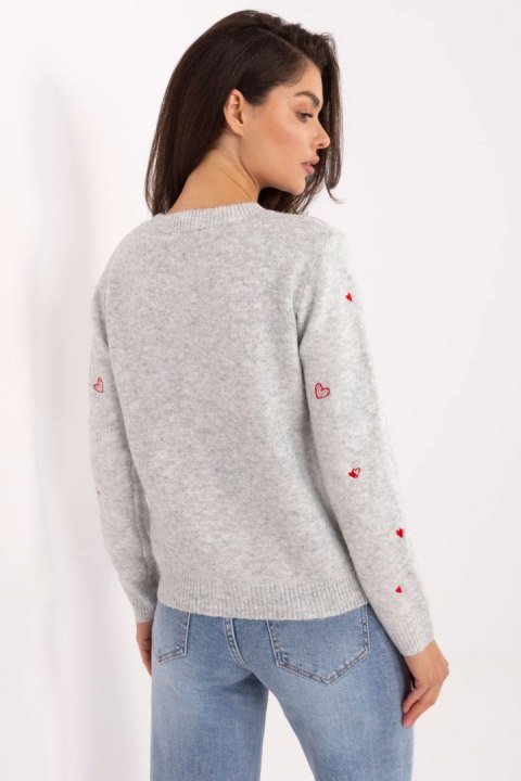 Sweter Damski Model PM-SW-F510.29 Light Grey - Factory Price Factory Price Sweter Damski Model PM-SW-F510.29 Light Grey - Factory Price Factory Price