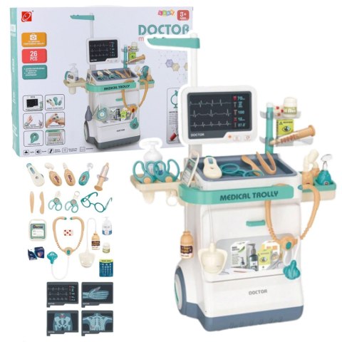 Zestaw Doktora Akcesoria Medyczne RTG EKG Światła Dźwięki 26 el. LEAN Toys Zestaw Doktora Akcesoria Medyczne RTG EKG Światła Dźwięki 26 el. LEAN Toys