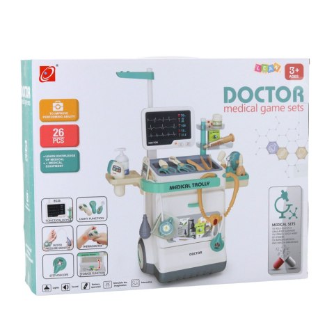 Zestaw Doktora Akcesoria Medyczne RTG EKG Światła Dźwięki 26 el. LEAN Toys Zestaw Doktora Akcesoria Medyczne RTG EKG Światła Dźwięki 26 el. LEAN Toys