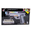 Broń Pistolet Na Baterie Kolorowe Światła Dźwięki 24cm LEAN Toys