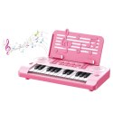 Elektroniczne Pianinko Edukacyjne 24K Podstawka Na Nuty Różowe LEAN Toys